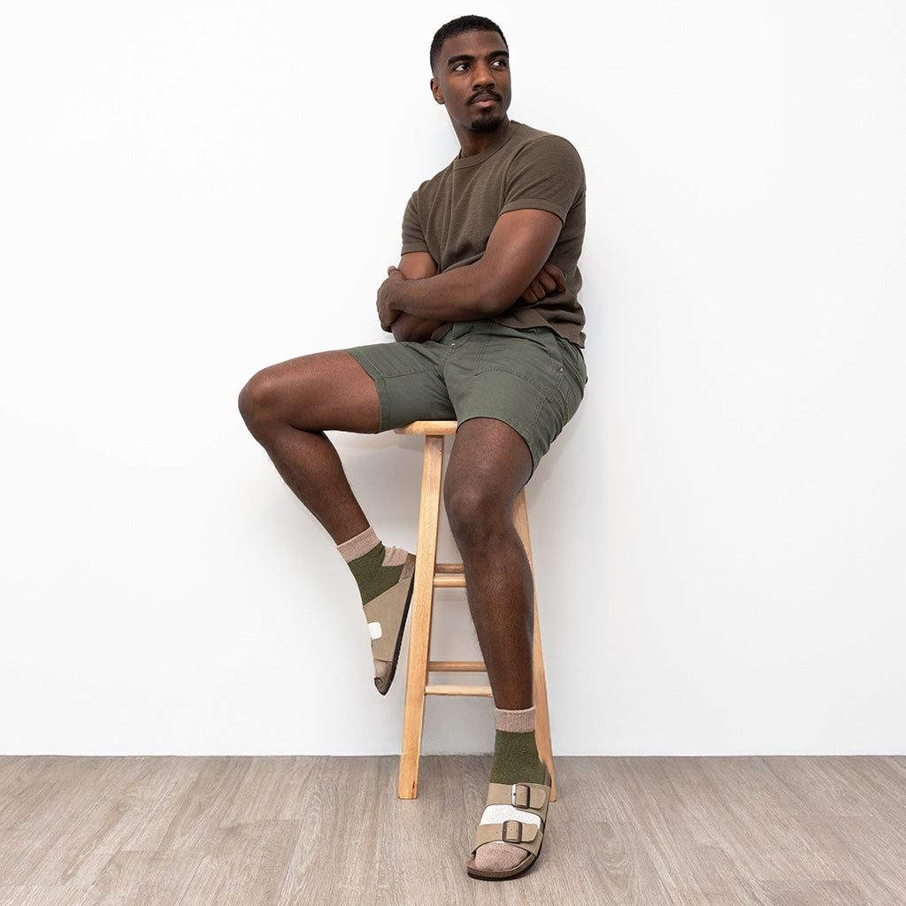 Regnsncox | Tricolor Washi Quarter Socks with Eco-Friendly Japanese Paper Yarn