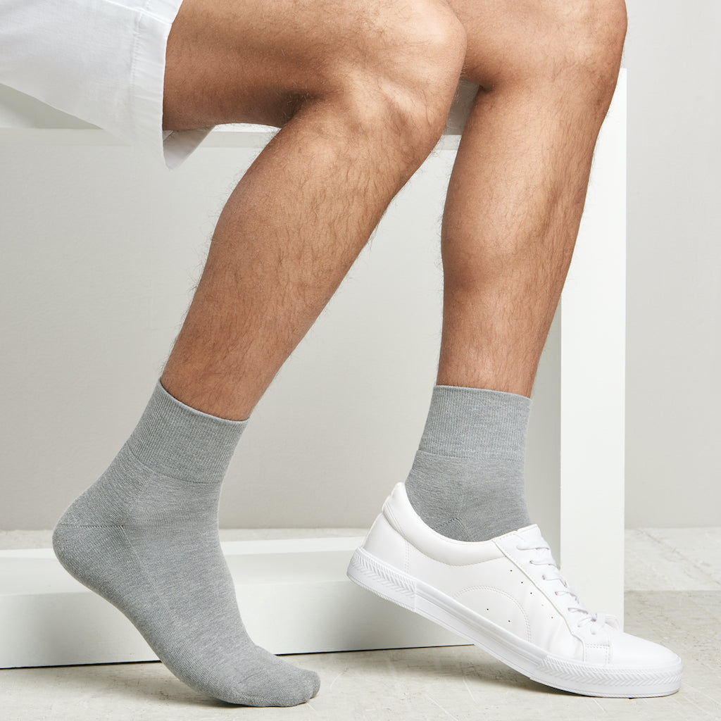 Regnsncox | Cushioned Cotton Quarter Socks with Dense Pile Sole and Seamless Toe