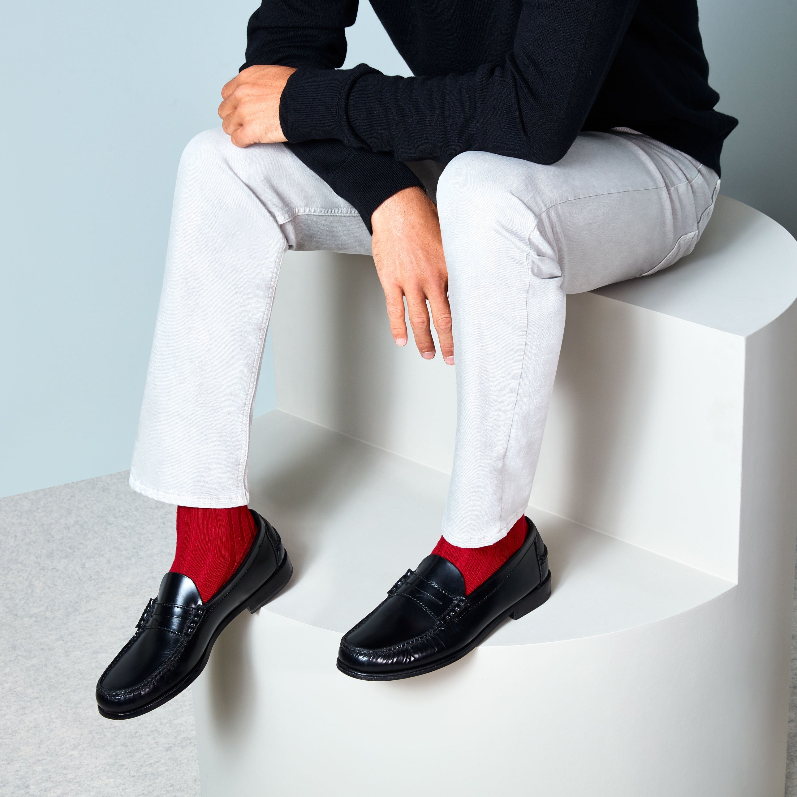 Regnsncox | Wide-Ribbed Cotton Quarter Socks – Soft, Comfortable & Versatile
