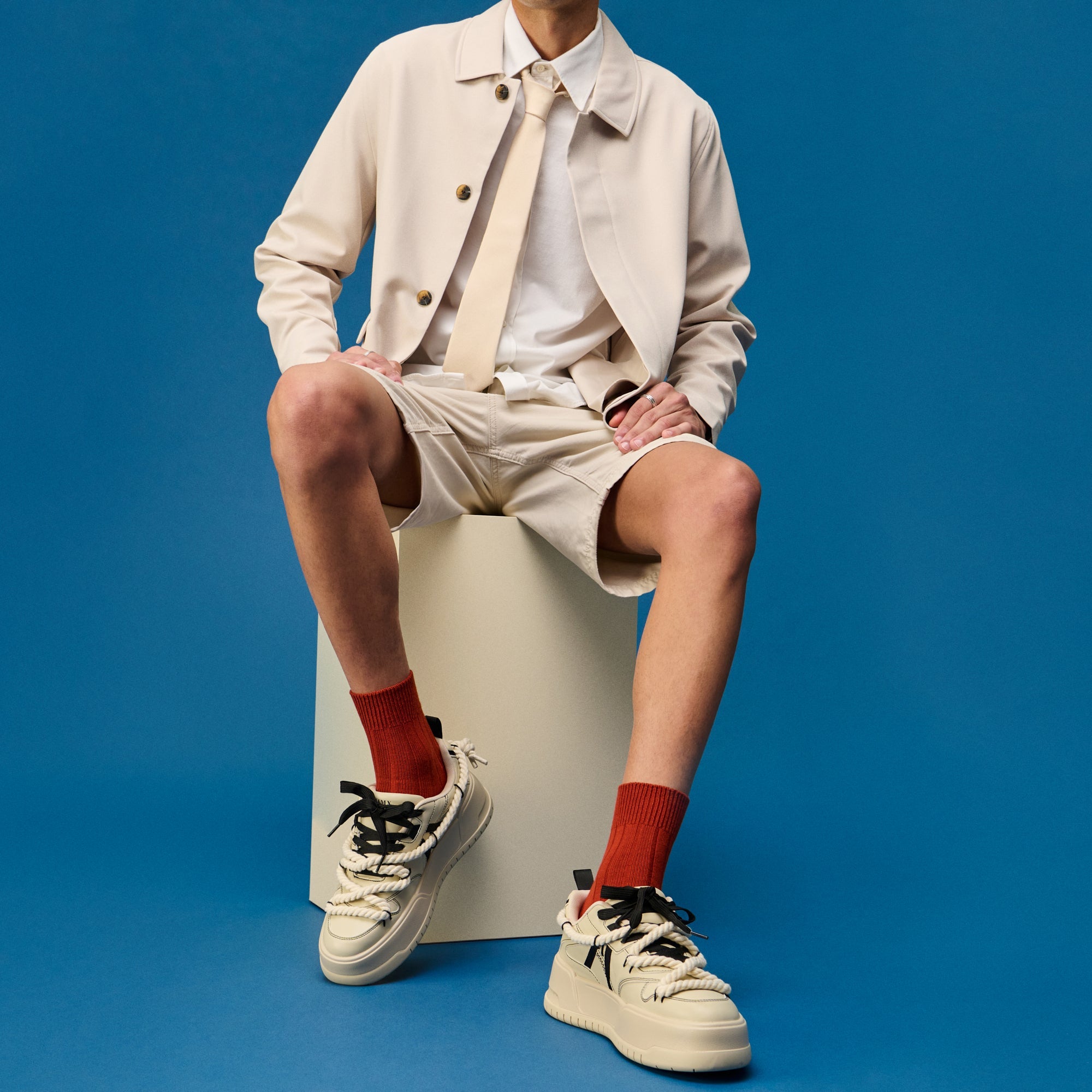 Regnsncox | Wide-Ribbed Cotton Quarter Socks – Soft, Comfortable & Versatile