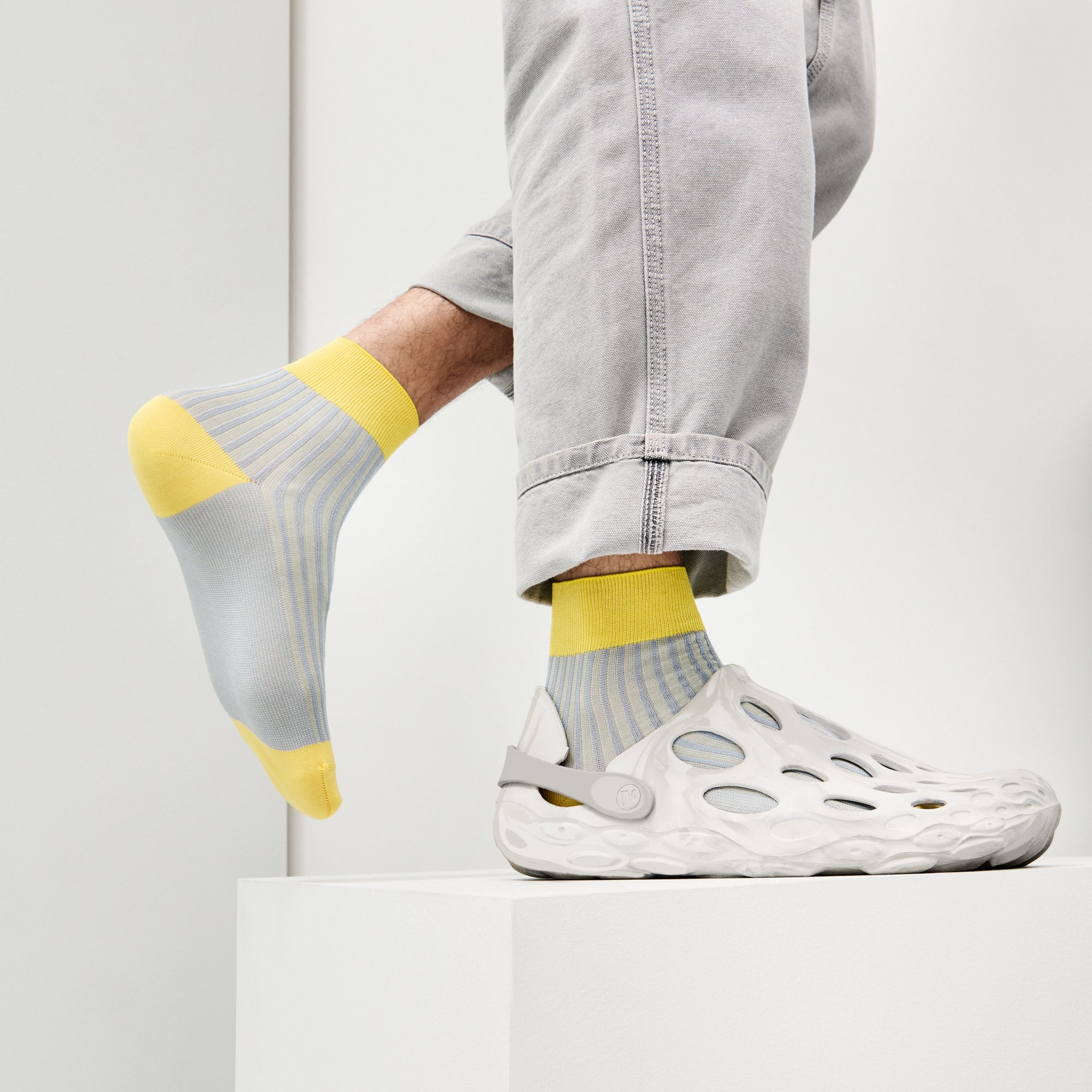 Regnsncox | Jacquard Knit Quarter Socks in Silky Cotton with Patterned Finish