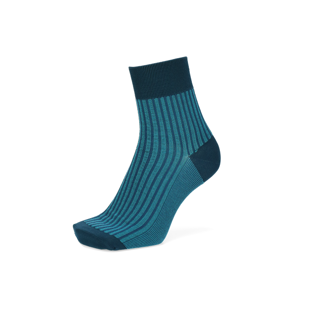 Regnsncox | Jacquard Knit Quarter Socks in Silky Cotton with Patterned Finish