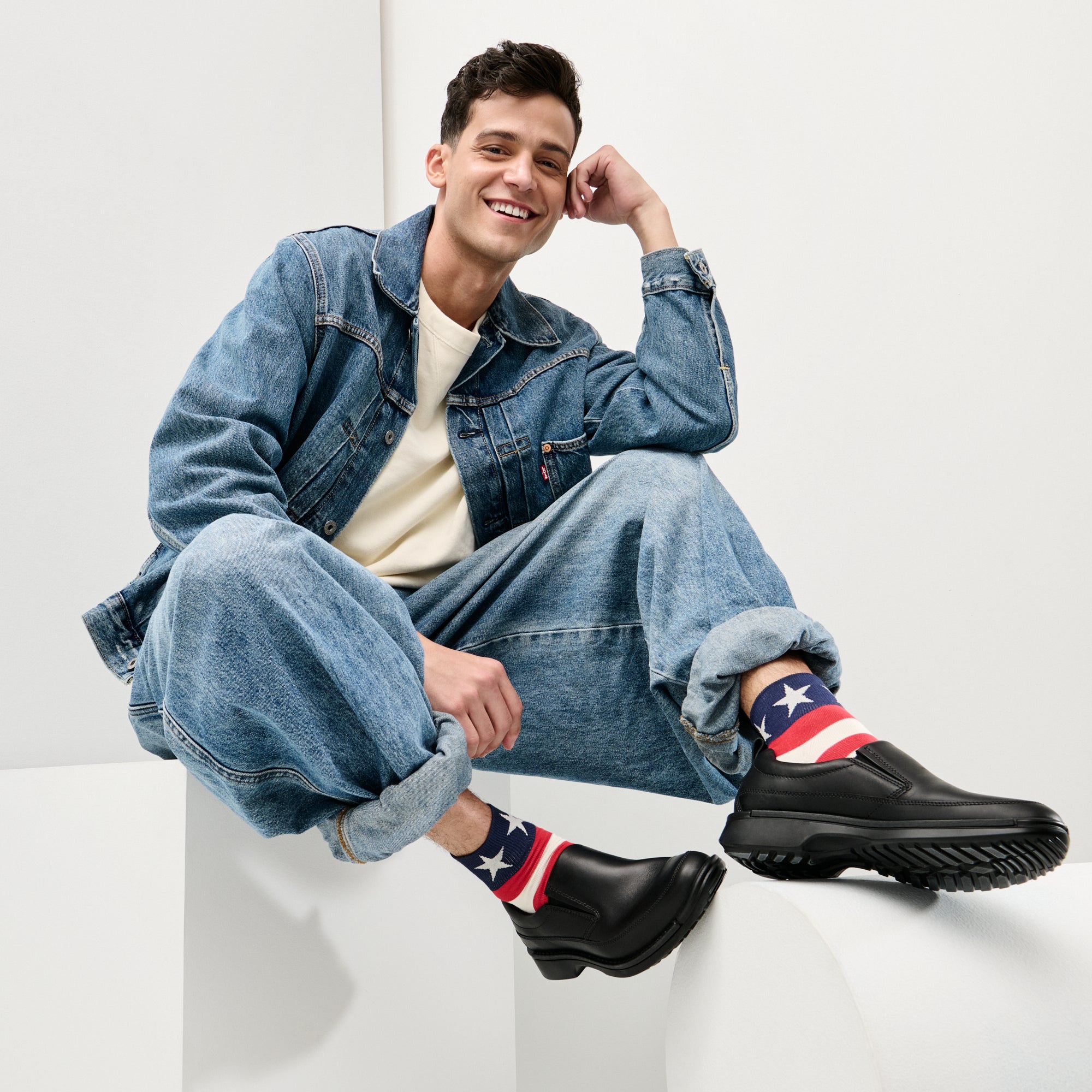 Regnsncox | Stars and Stripes Quarter Socks with COOLMAX®︎ Eco-Friendly Fiber