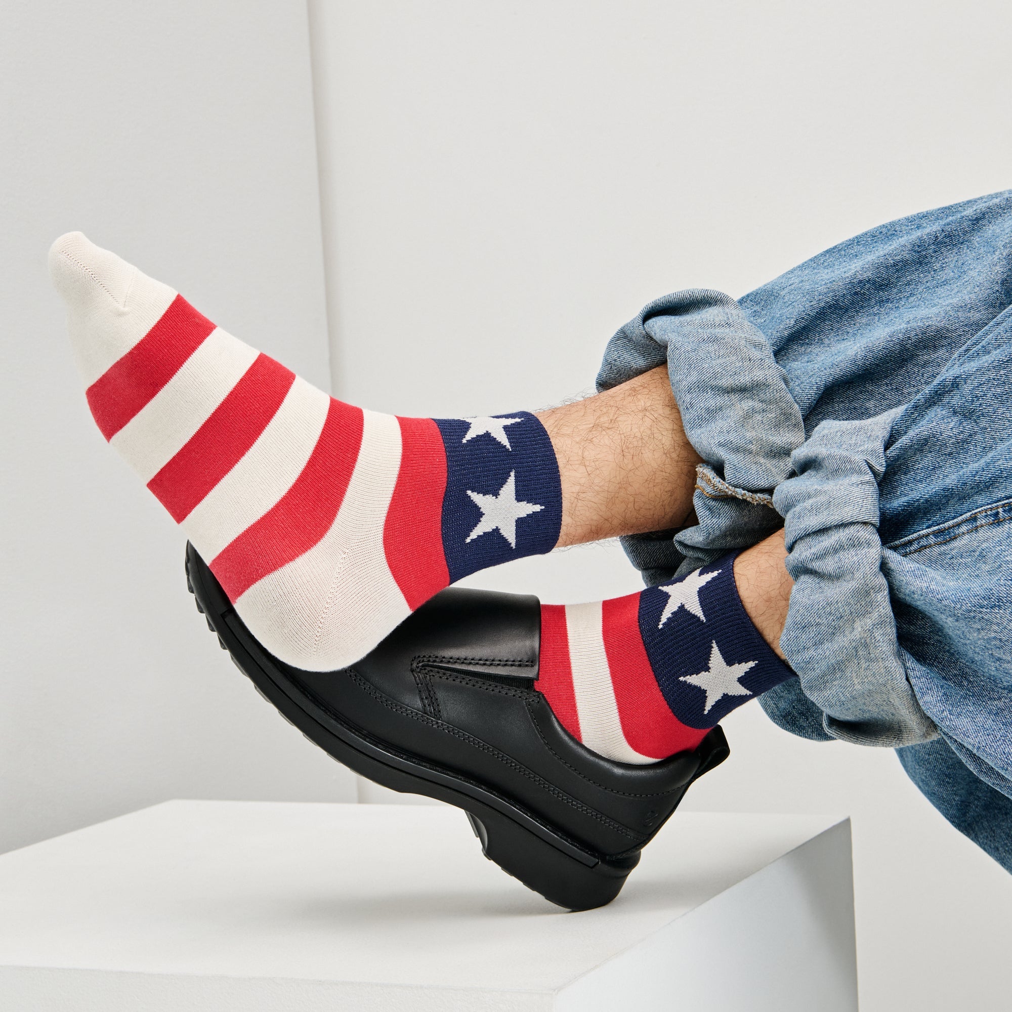 Regnsncox | Stars and Stripes Quarter Socks with COOLMAX®︎ Eco-Friendly Fiber