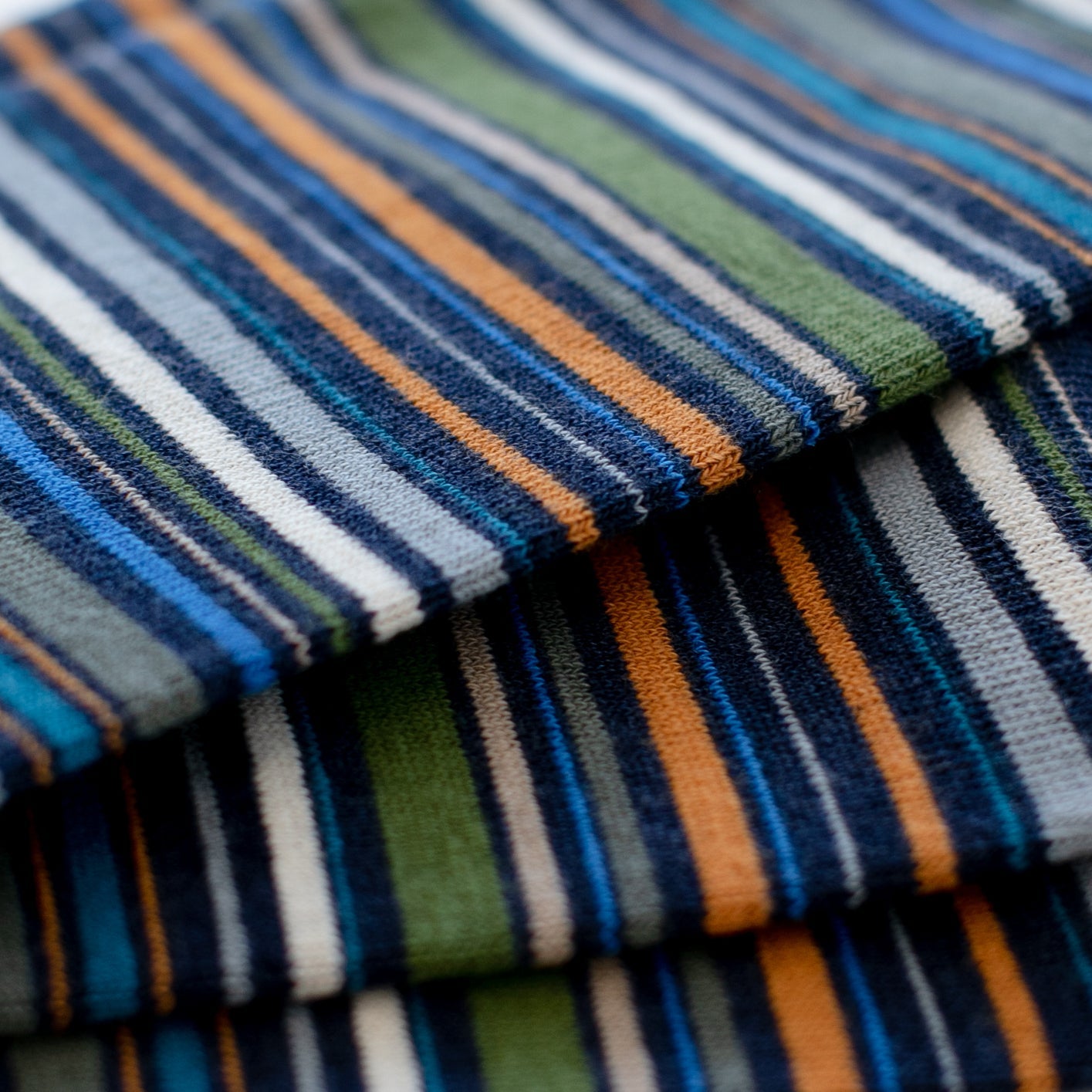 Regnsncox | Striped Cotton Crew Socks with Smooth Stretch Knit