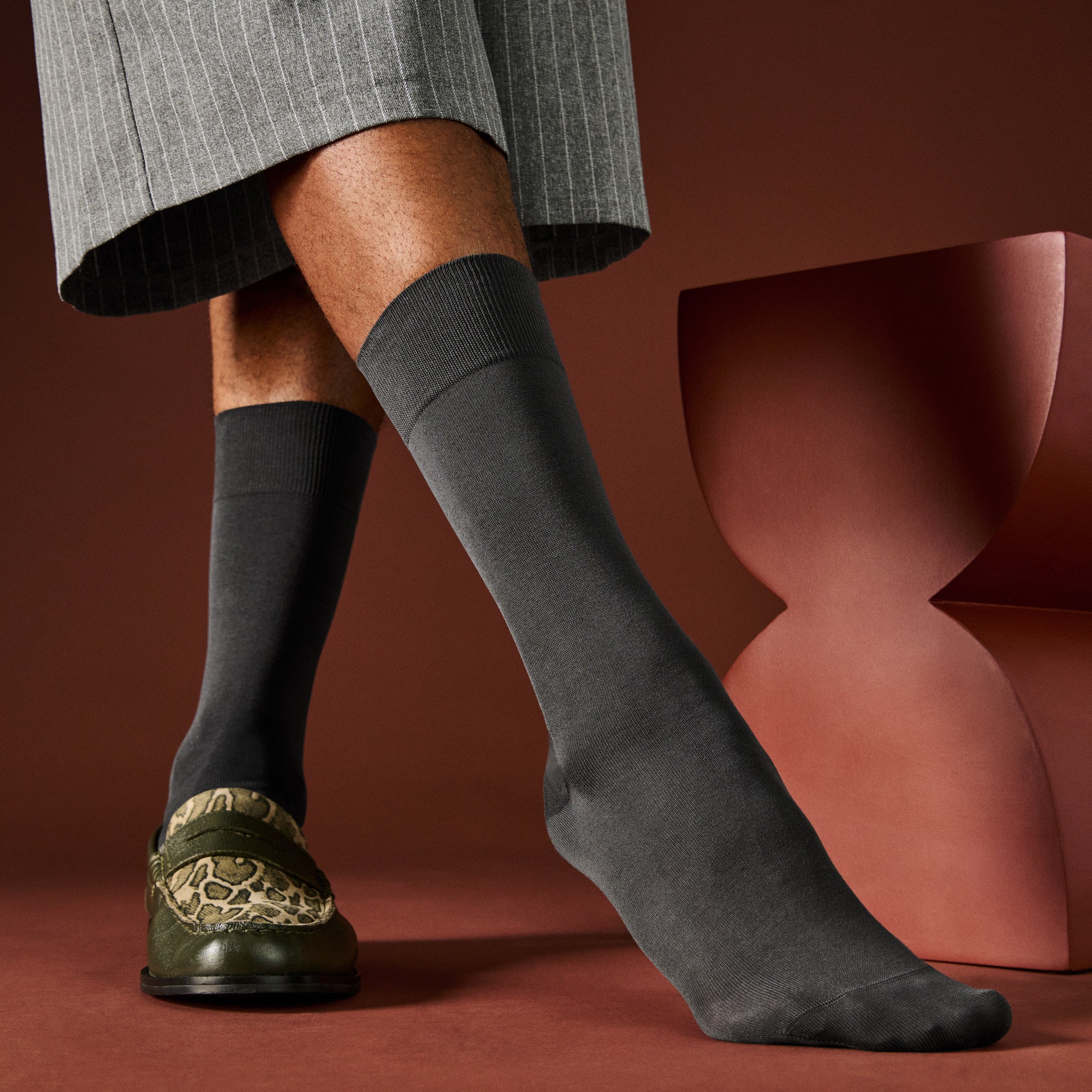 Regnsncox | Premium Silky Cotton Plain Crew Socks with Supima Cotton for Ultimate Comfort