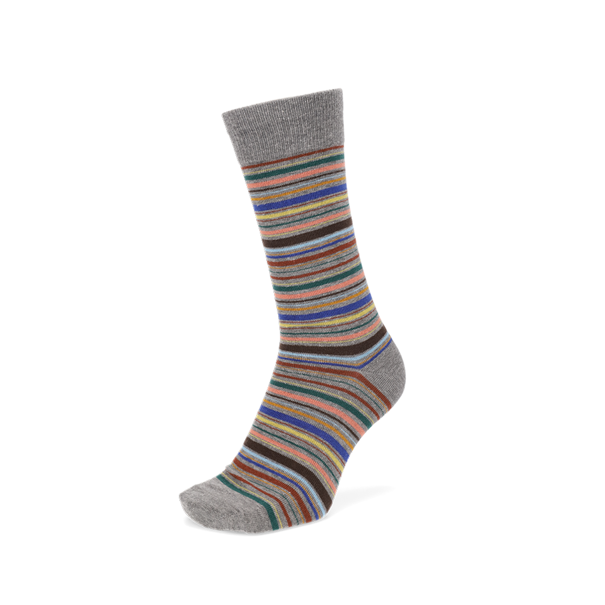 Regnsncox | Striped Cotton Crew Socks with Smooth Stretch Knit