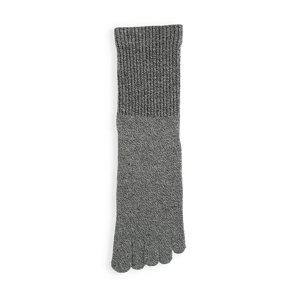 Regnsncox | Loose Cuff Five-Toe Cotton Crew Socks with Gentle Fit