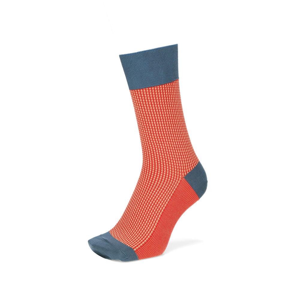 Regnsncox | Jacquard Pattern Cotton Crew Socks with Smooth Finish