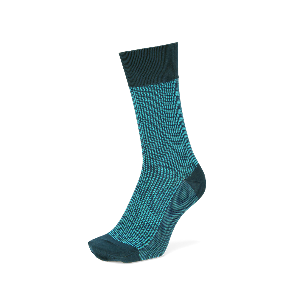 Regnsncox | Jacquard Pattern Cotton Crew Socks with Smooth Finish