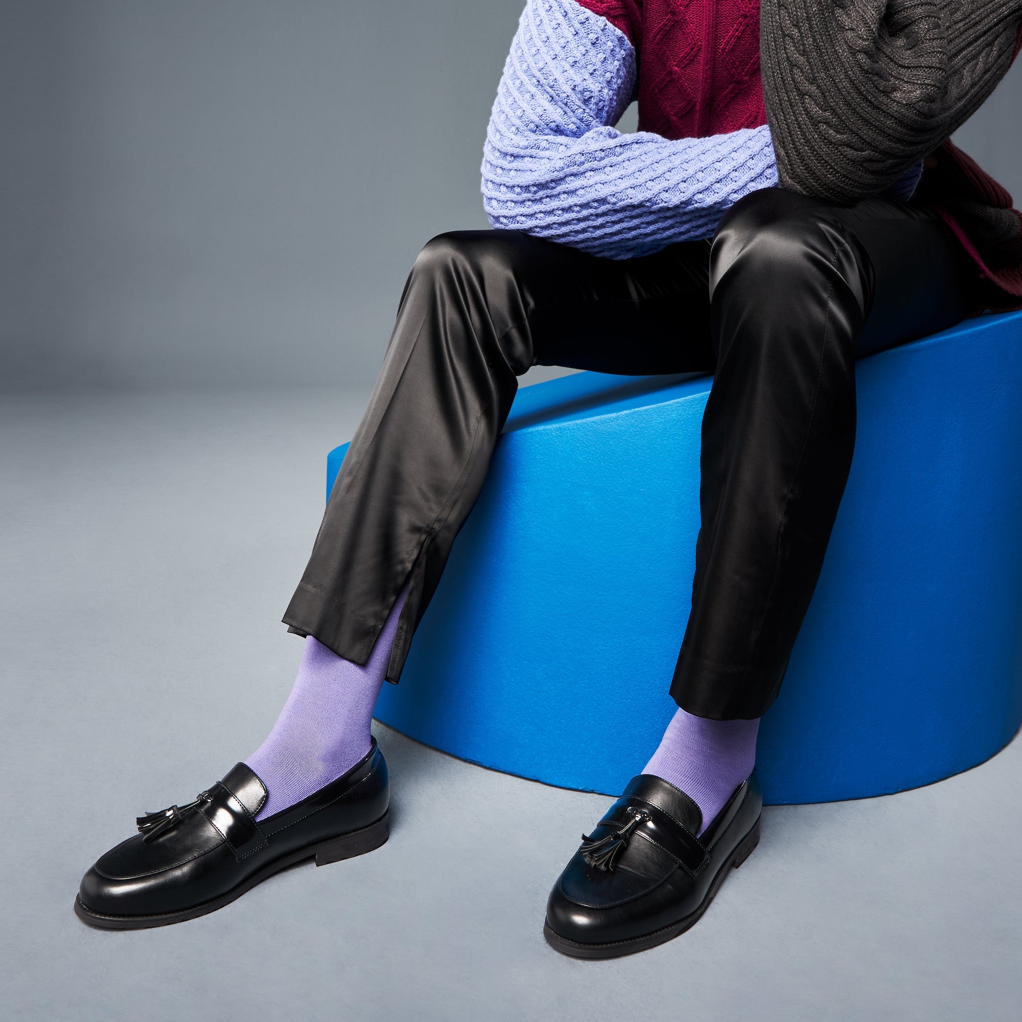 Regnsncox | Solid Color Cotton Crew Socks with Breathable Comfort