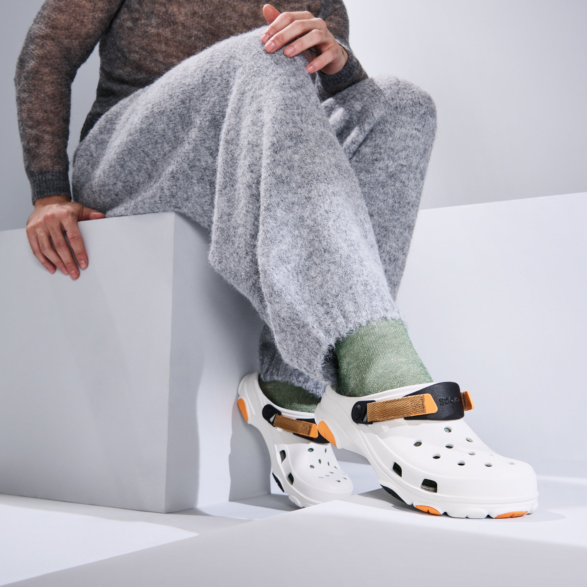 Regnsncox | Full-Pile Organic Cotton Lounge Crew Socks for Relaxed Home Wear