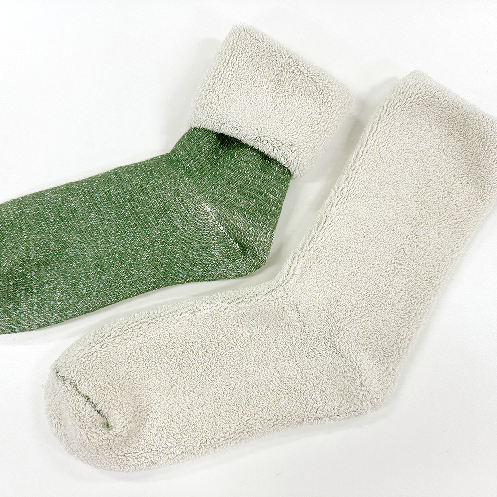 Regnsncox | Full-Pile Organic Cotton Lounge Crew Socks for Relaxed Home Wear
