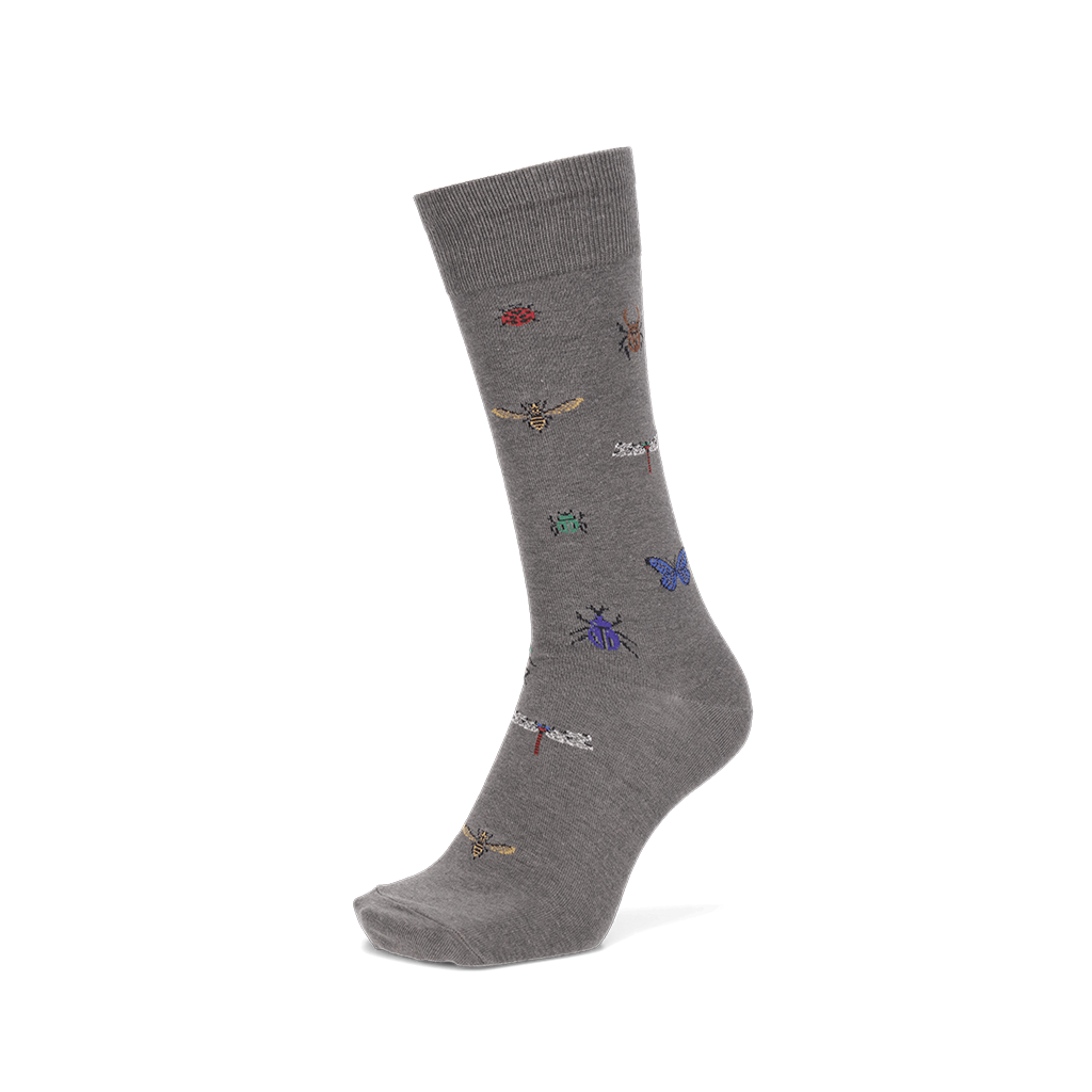 Regnsncox | Bug Field Guide Crew Socks – Sophisticated Insect Motif, Premium Cotton Comfort