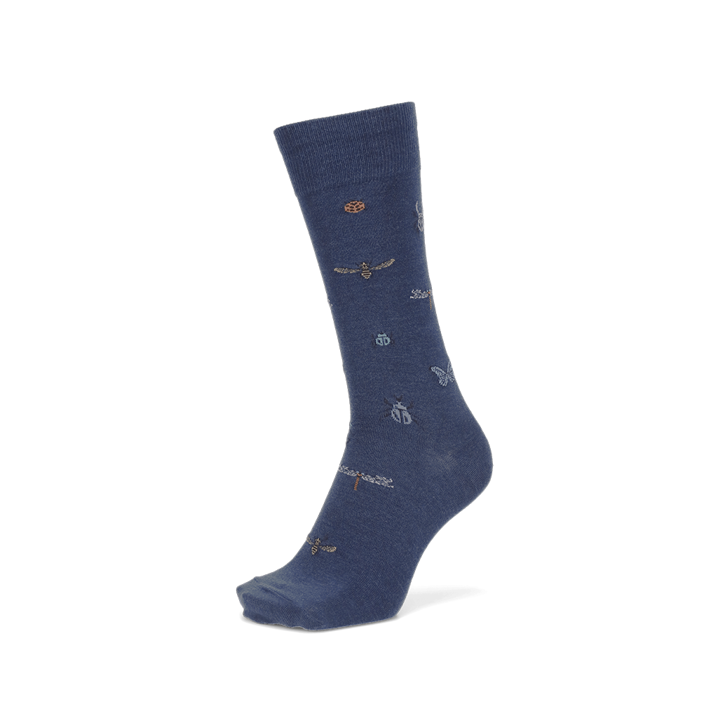 Regnsncox | Bug Field Guide Crew Socks – Sophisticated Insect Motif, Premium Cotton Comfort