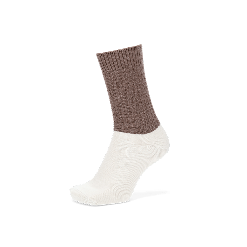 Regnsncox | Merino Waffle Ankle x Cotton Foot Crew Socks – Warm Merino Wool, Cool Cotton