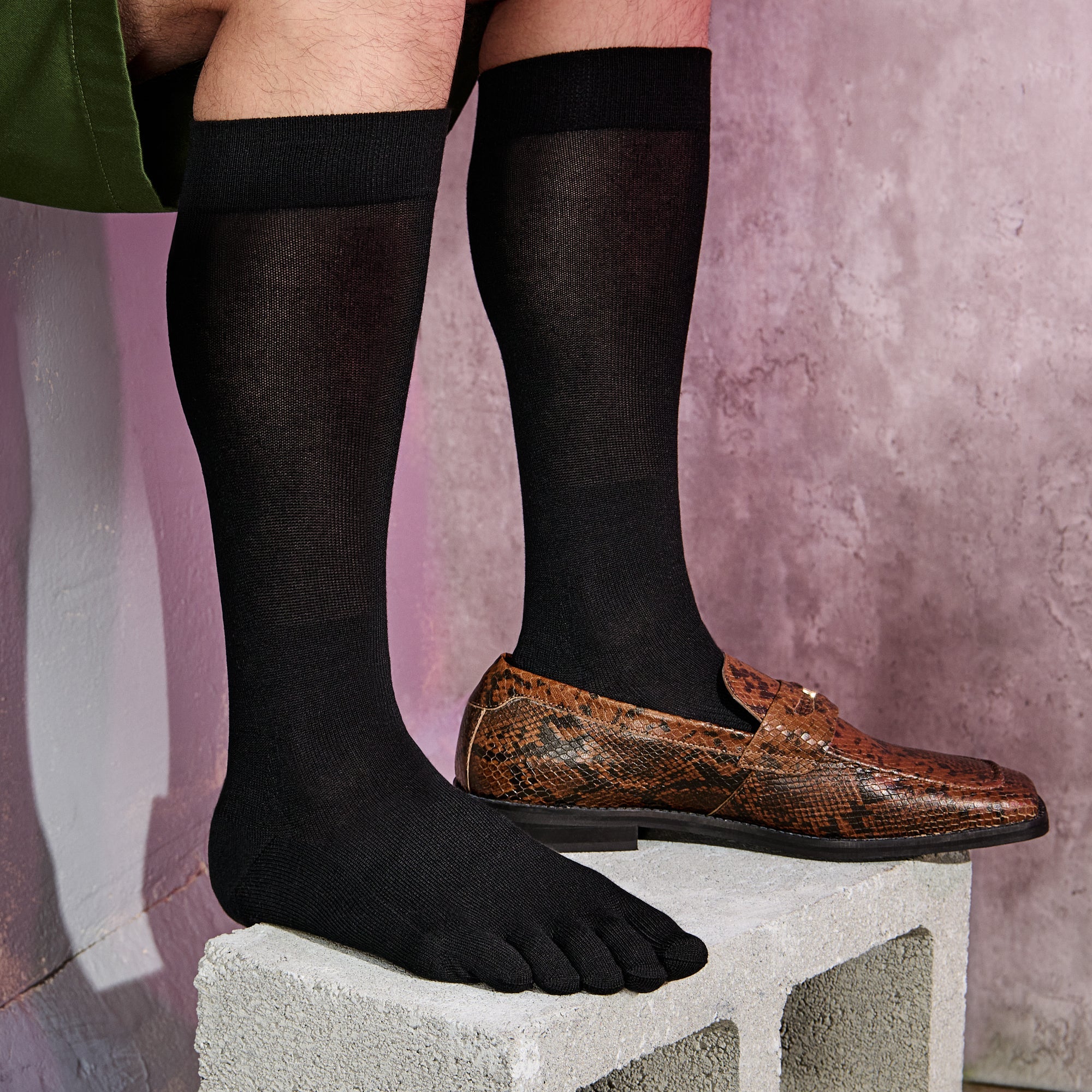 Regnsncox | Toe Knee-High Socks with Lyocell for Moisture Wicking & Anti-Odor Comfort