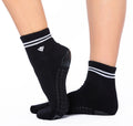 Regnsncox | Women’s Ankle-Length Crew Grip Socks with Stripe Detail  Classic Women’s Ankle Crew Grip Sock