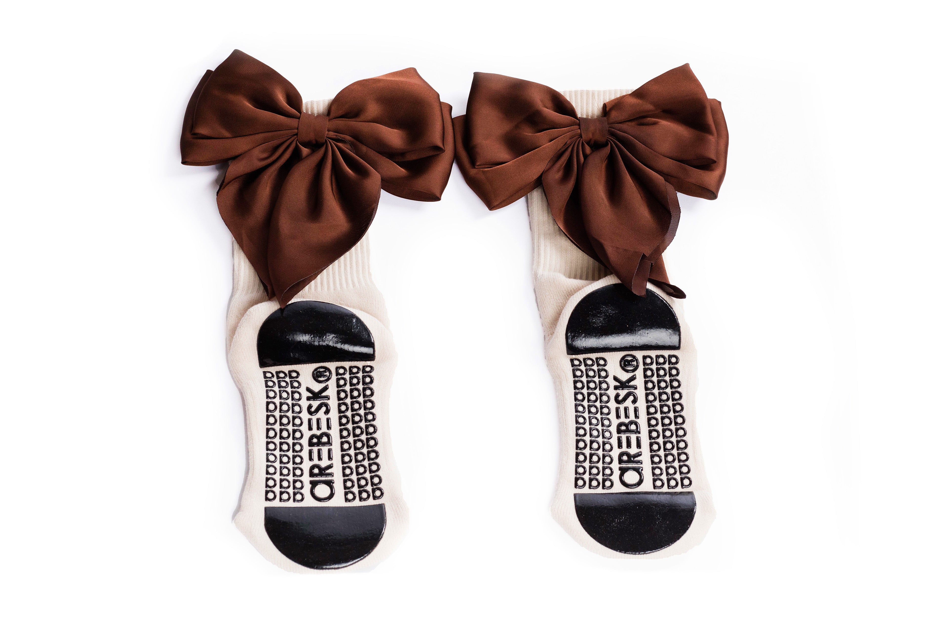 Regnsncox | Women’s Crew Grip Socks with Bow Detail