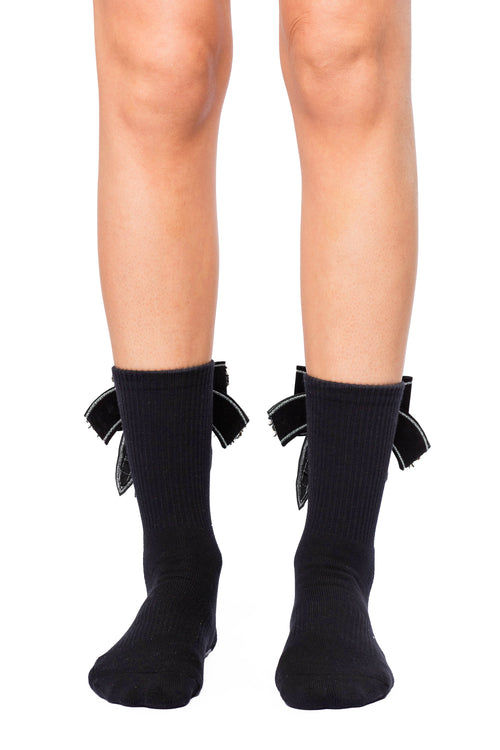 Regnsncox | Women’s Crew Grip Socks with Bow Detail