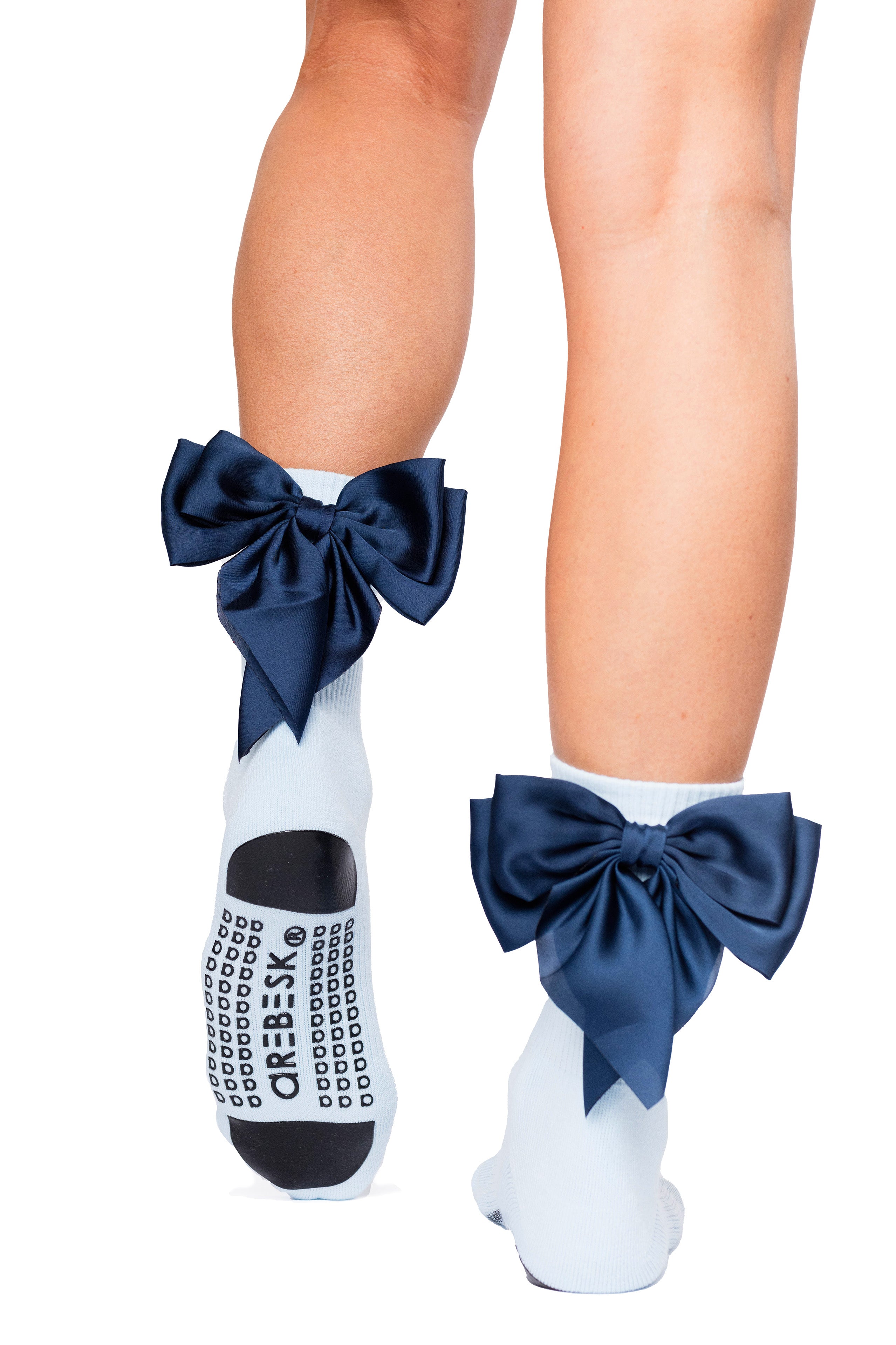 Regnsncox | Women’s Crew Grip Socks with Bow Detail