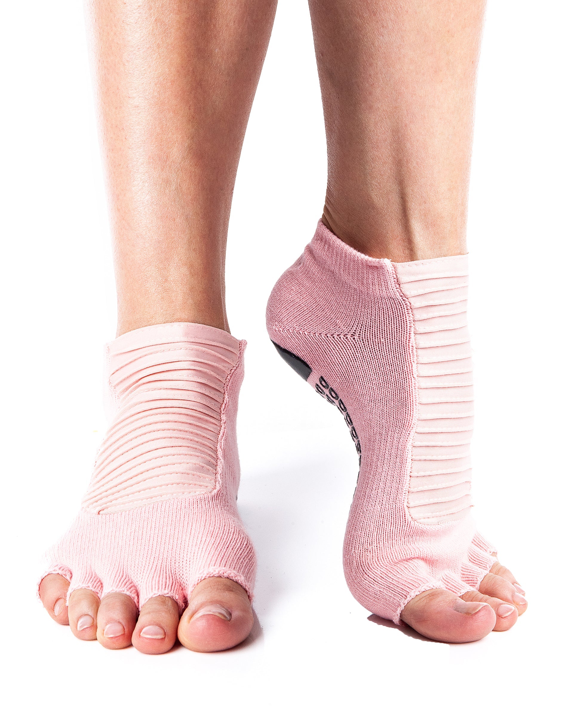 Regnsncox | Women’s Open Toe Grip Socks with Pleated Interior Design