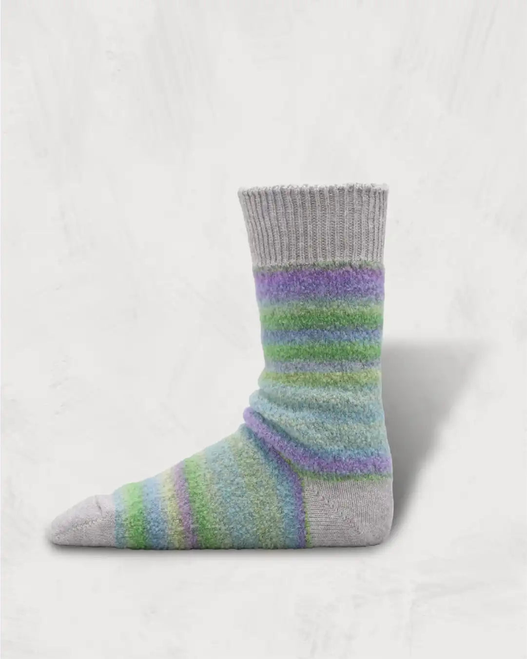 Regnsncox | Alpaca Bouclé Socks with Ombre-Dyed Yarn and Voluminous Texture