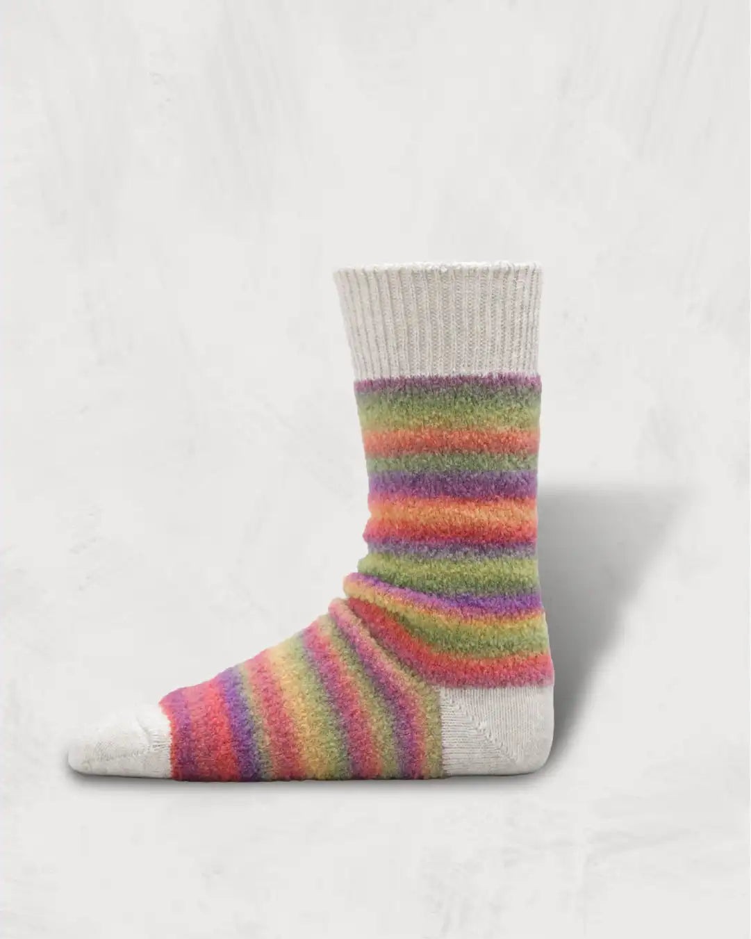 Regnsncox | Alpaca Bouclé Socks with Ombre-Dyed Yarn and Voluminous Texture