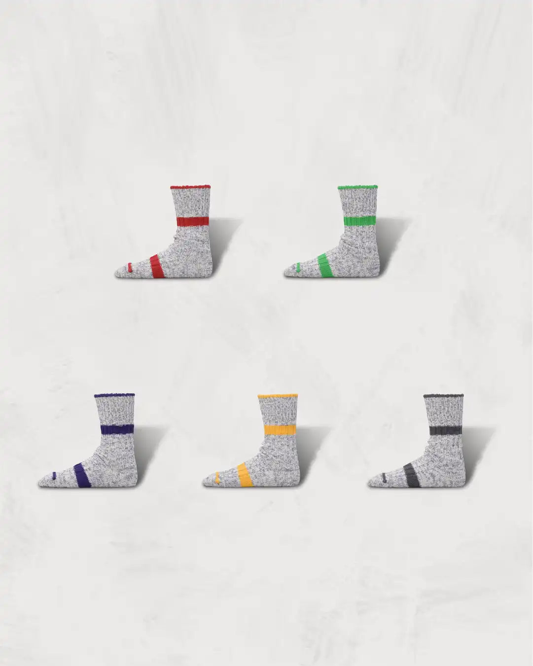 Regnsncox | Heavyweight Socks in Heathered Tones with Subtle Color Accents