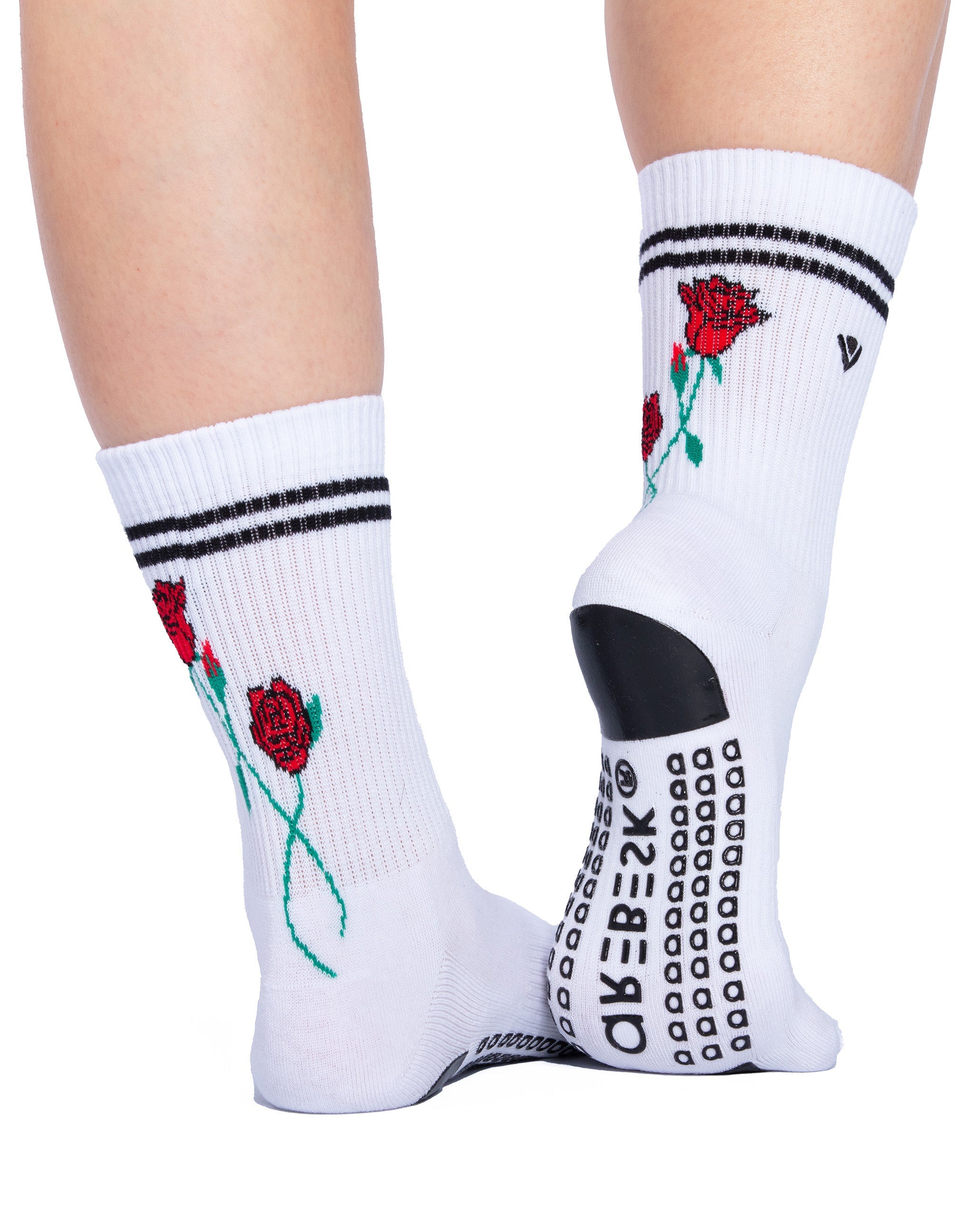 Regnsncox | Women’s Classic Crew Grip Socks with Stripe Detail