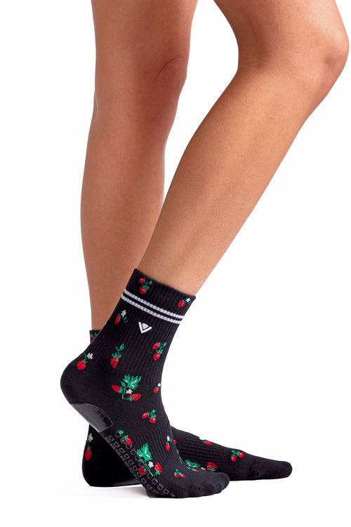 Regnsncox | Women’s Classic Crew Grip Socks with Stripe Detail