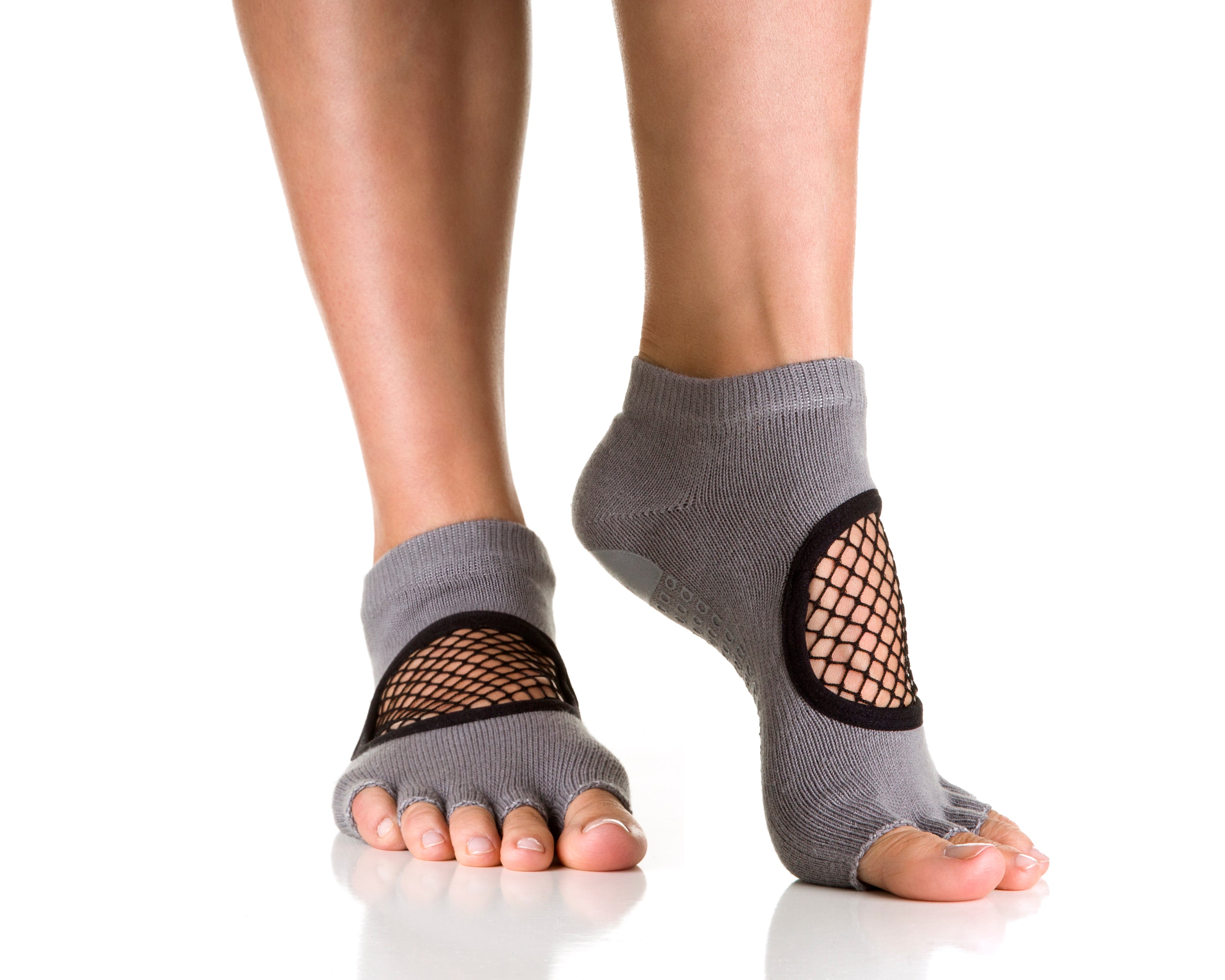 Regnsncox | Women’s Open Toe Grip Socks with Circular Mesh Panel