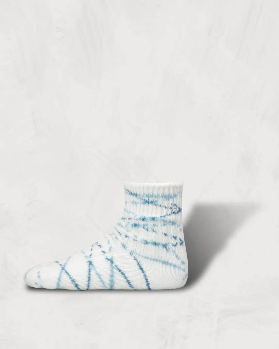 Regnsncox | Short-Length Heavyweight Ribbed Socks with Dyed Pinstripe Detail