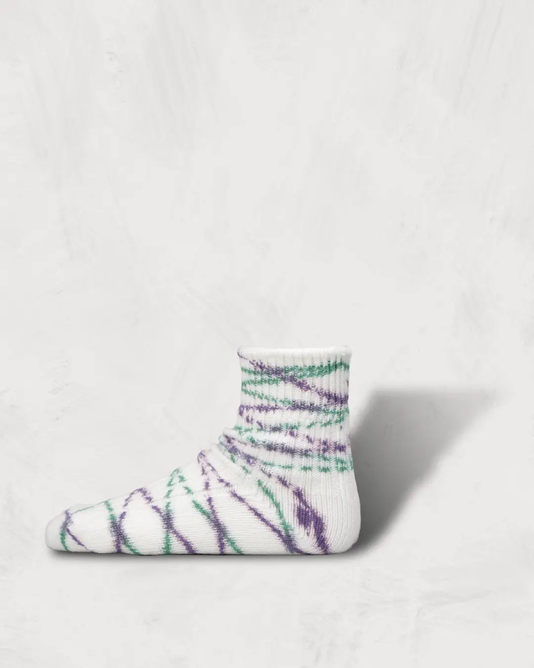 Regnsncox | Short-Length Heavyweight Ribbed Socks with Dyed Pinstripe Detail