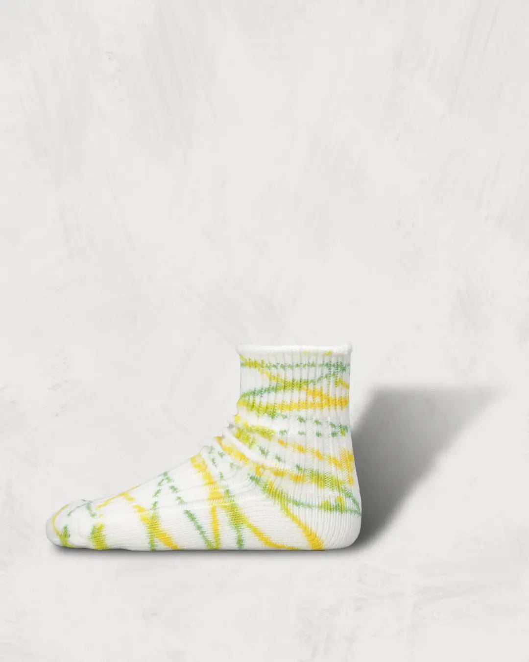 Regnsncox | Short-Length Heavyweight Ribbed Socks with Dyed Pinstripe Detail