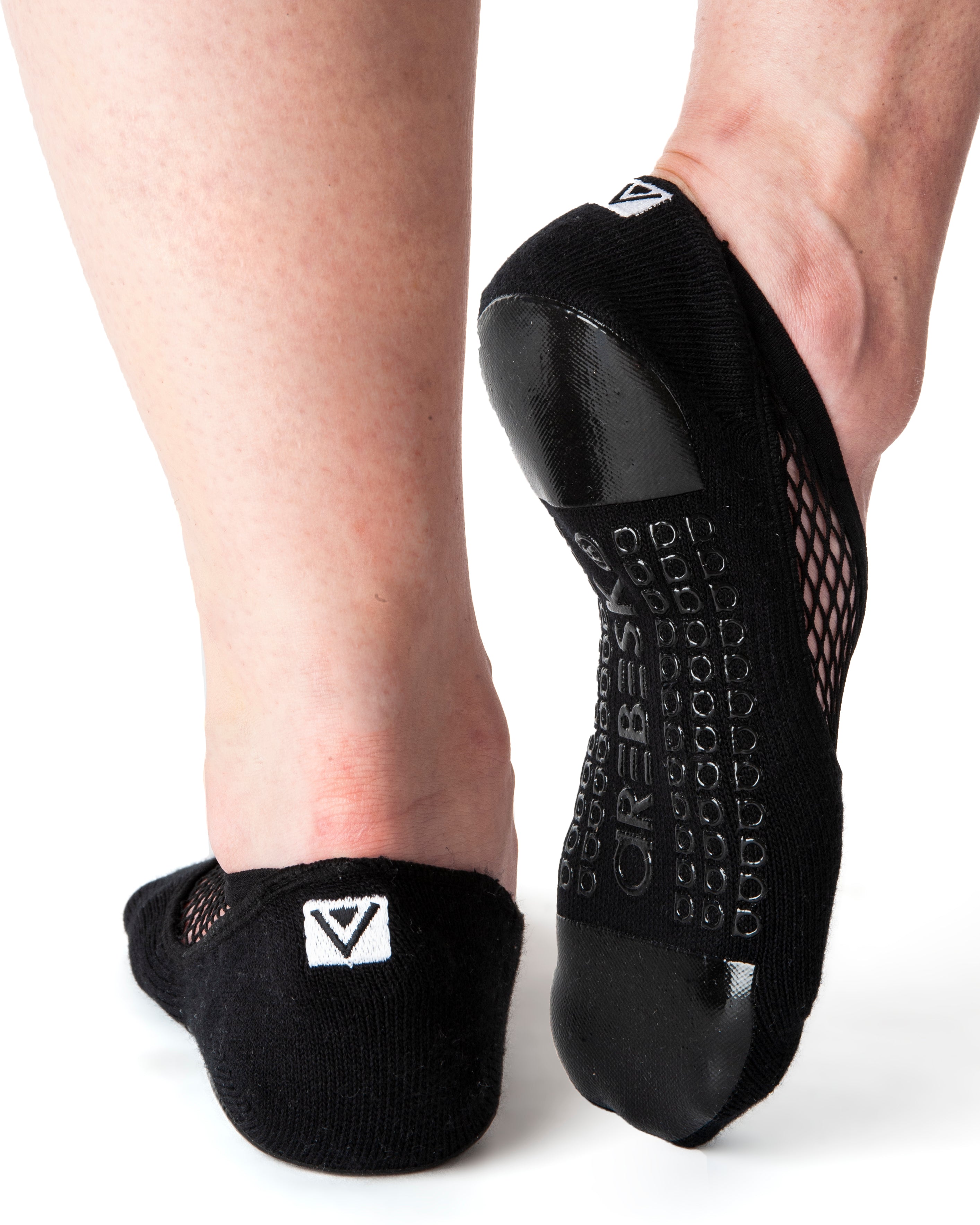 Regnsncox | Breathable Mesh Panel Grip Socks for Studio Training  Boxerella Grip Sock