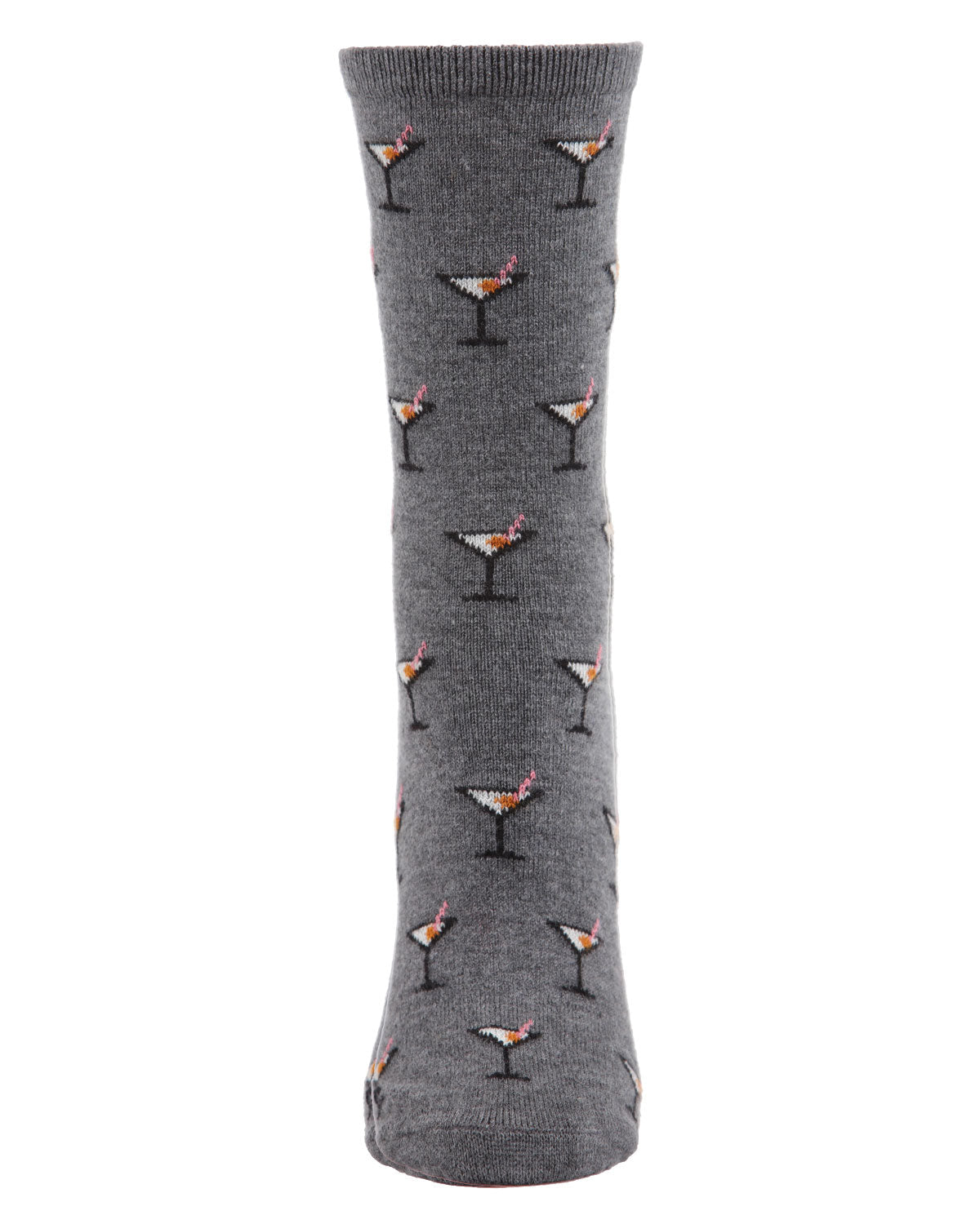 Regnsncox | Women's Cashmere-Blend Martini Cocktail Crew Socks for Ultimate Comfort