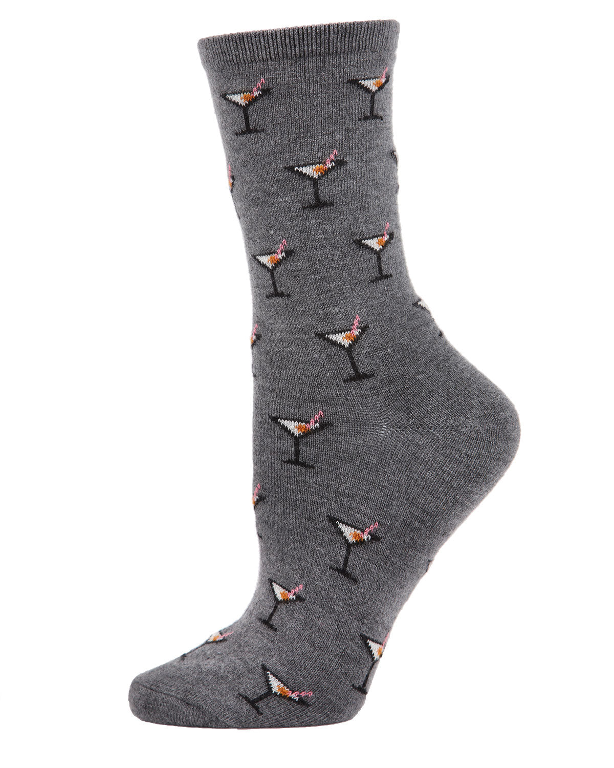 Regnsncox | Women's Cashmere-Blend Martini Cocktail Crew Socks for Ultimate Comfort