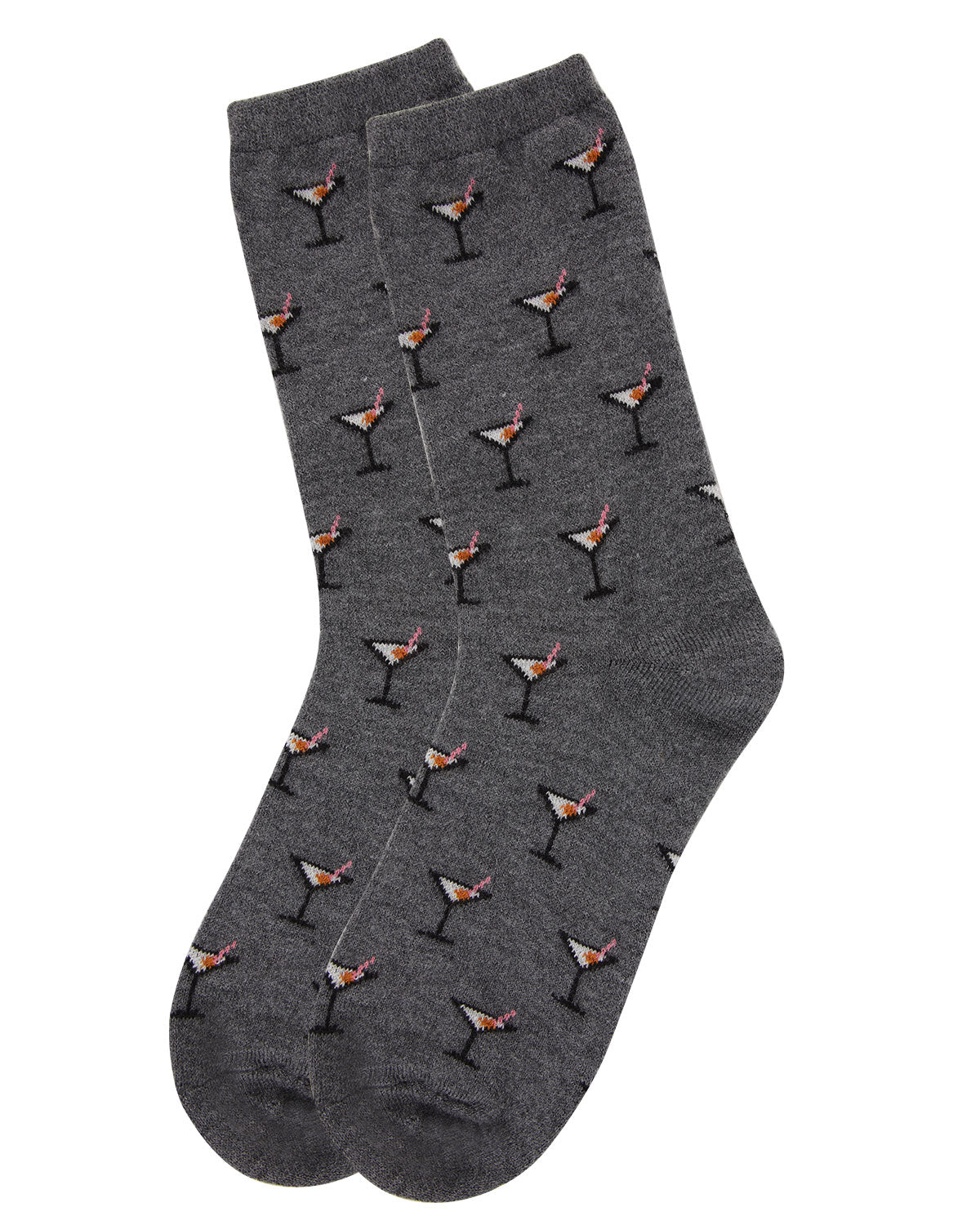 Regnsncox | Women's Cashmere-Blend Martini Cocktail Crew Socks for Ultimate Comfort