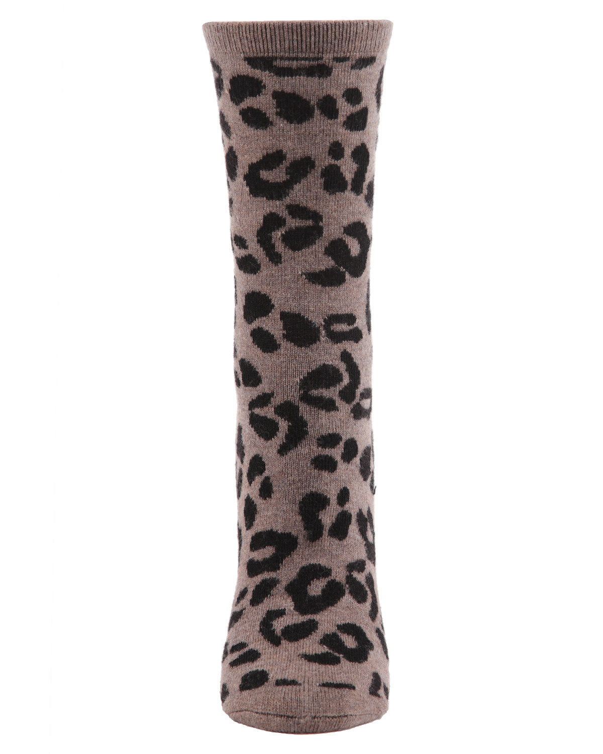 Regnsncox | Leopard Print Cashmere Blend Crew Socks for Everyday Comfort