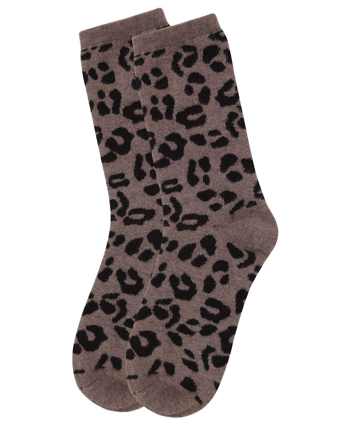 Regnsncox | Leopard Print Cashmere Blend Crew Socks for Everyday Comfort