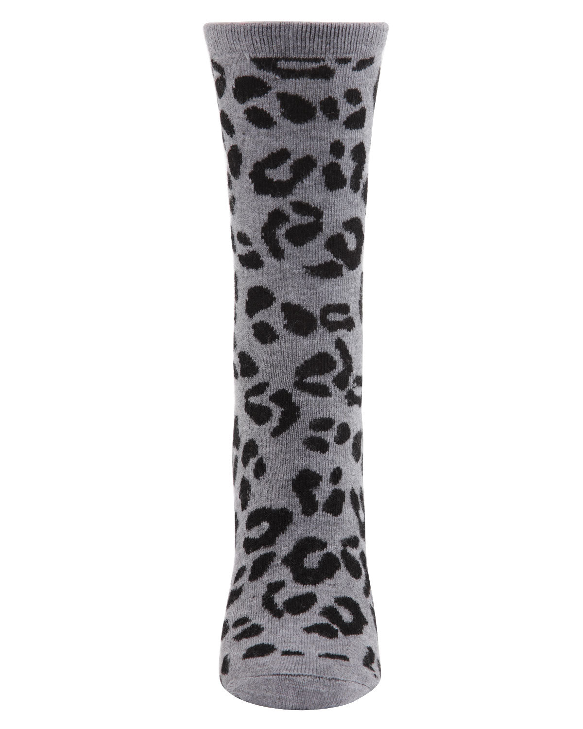 Regnsncox | Leopard Print Cashmere Blend Crew Socks for Everyday Comfort