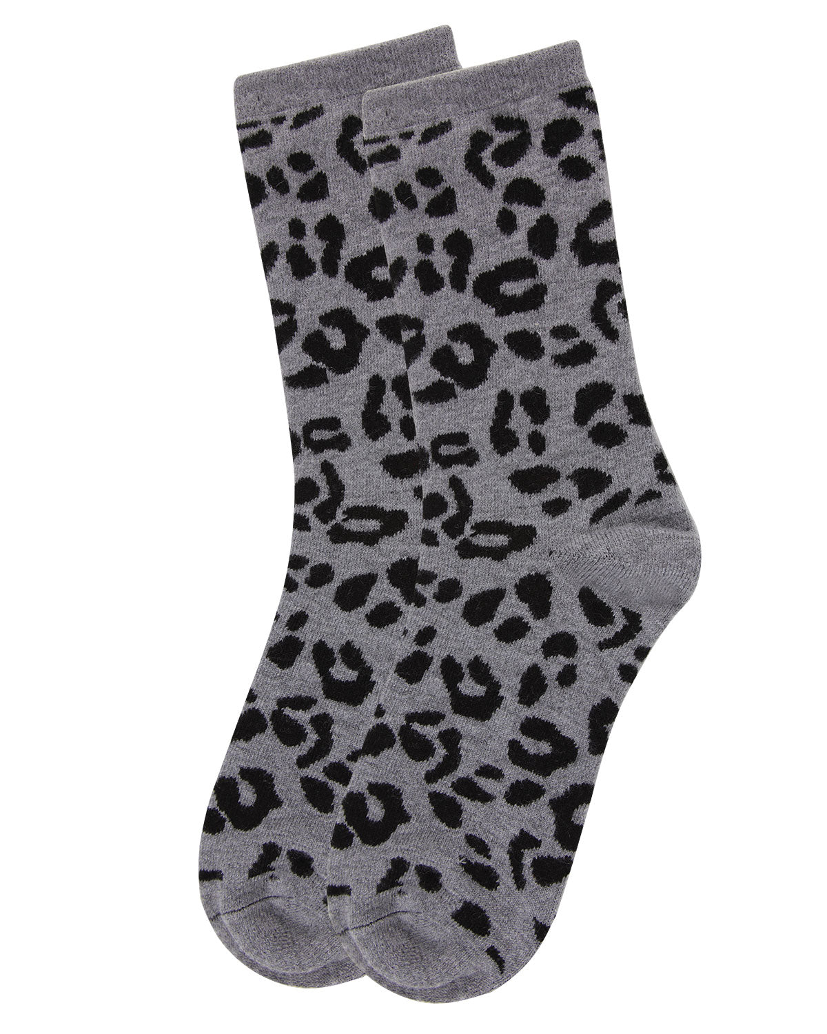 Regnsncox | Leopard Print Cashmere Blend Crew Socks for Everyday Comfort