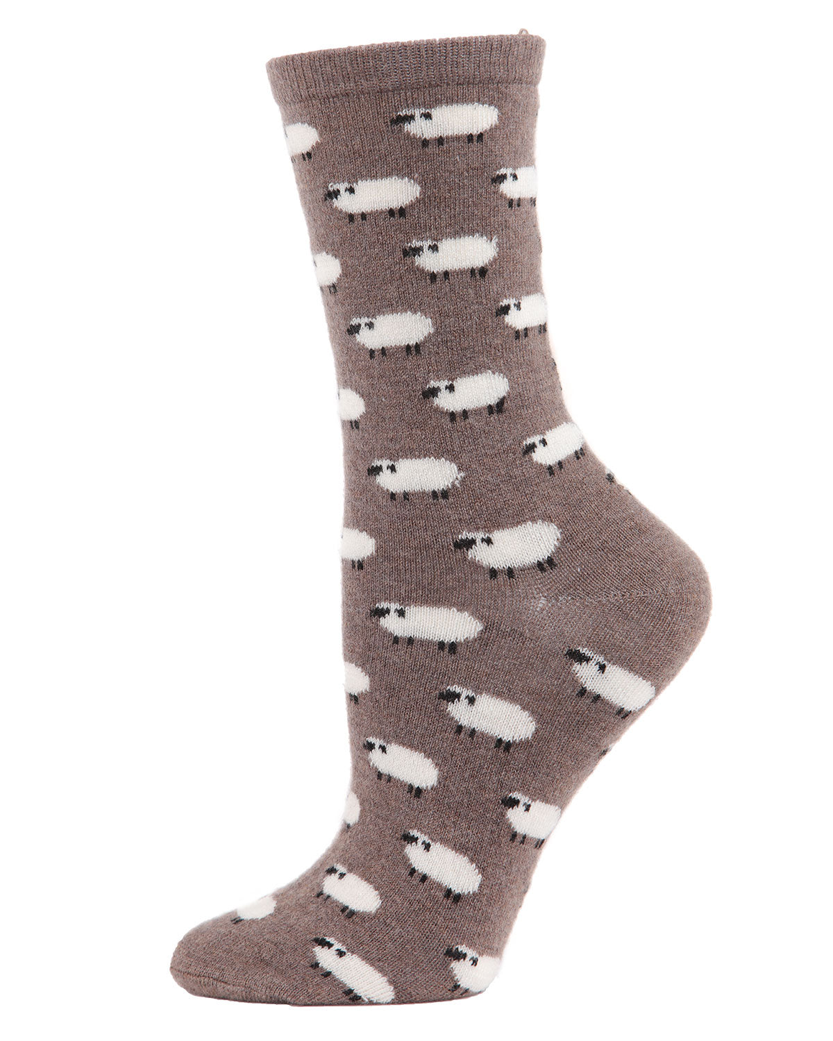 Regnsncox | Cashmere Blend Crew Socks with Soft Sheep Knit Detail