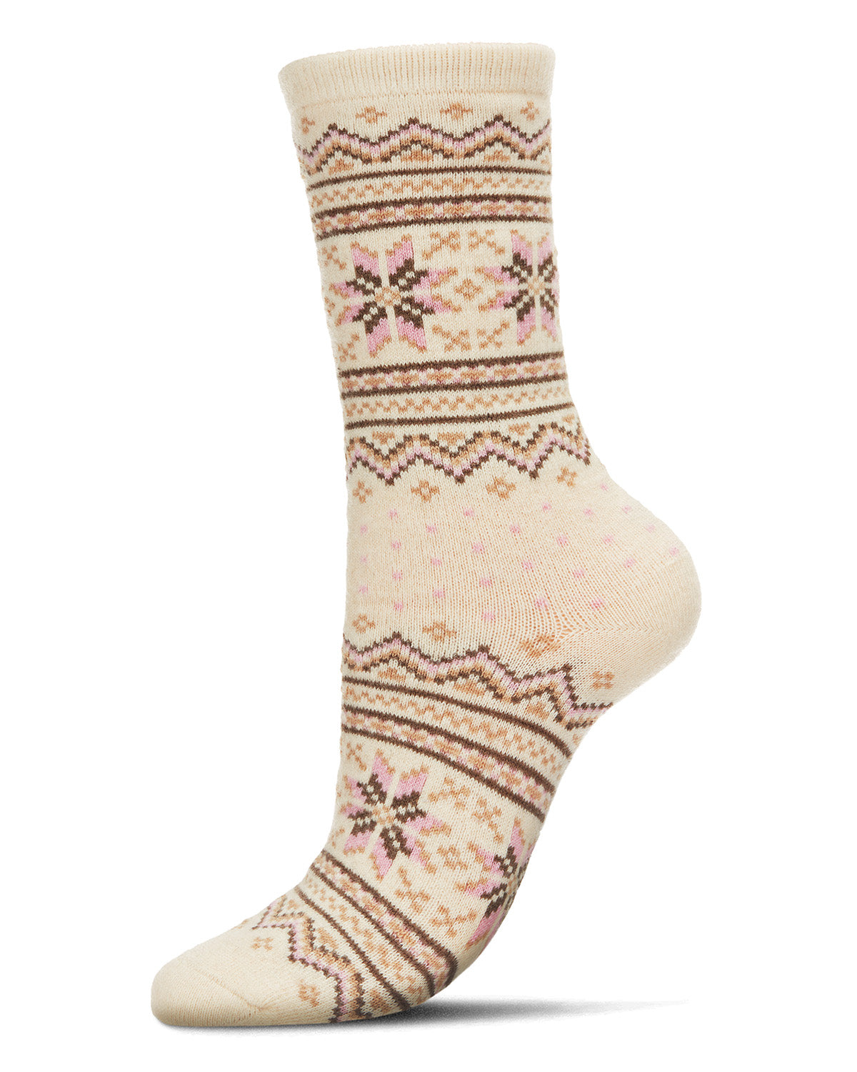 Regnsncox | Women's Soft Fair Isle Cashmere Blend Crew Socks
