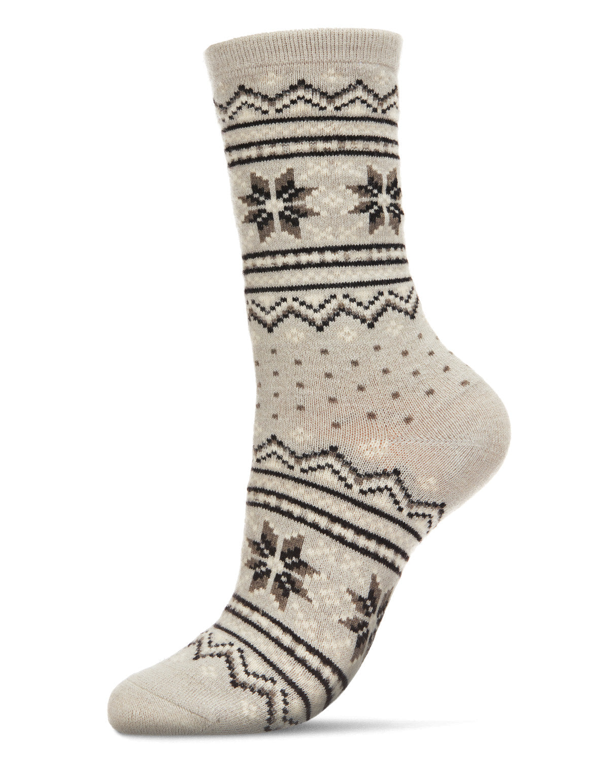 Regnsncox | Women's Soft Fair Isle Cashmere Blend Crew Socks