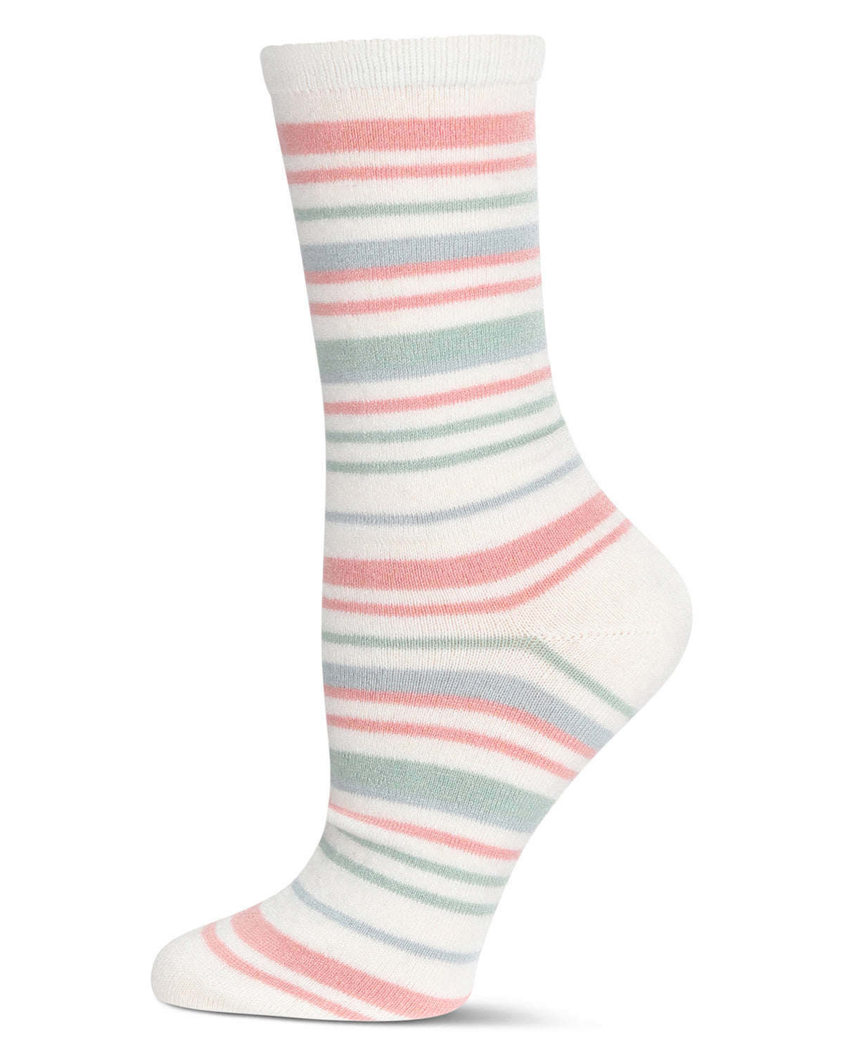 Regnsncox | Women's Luxurious Soft Striped Cashmere Crew Socks