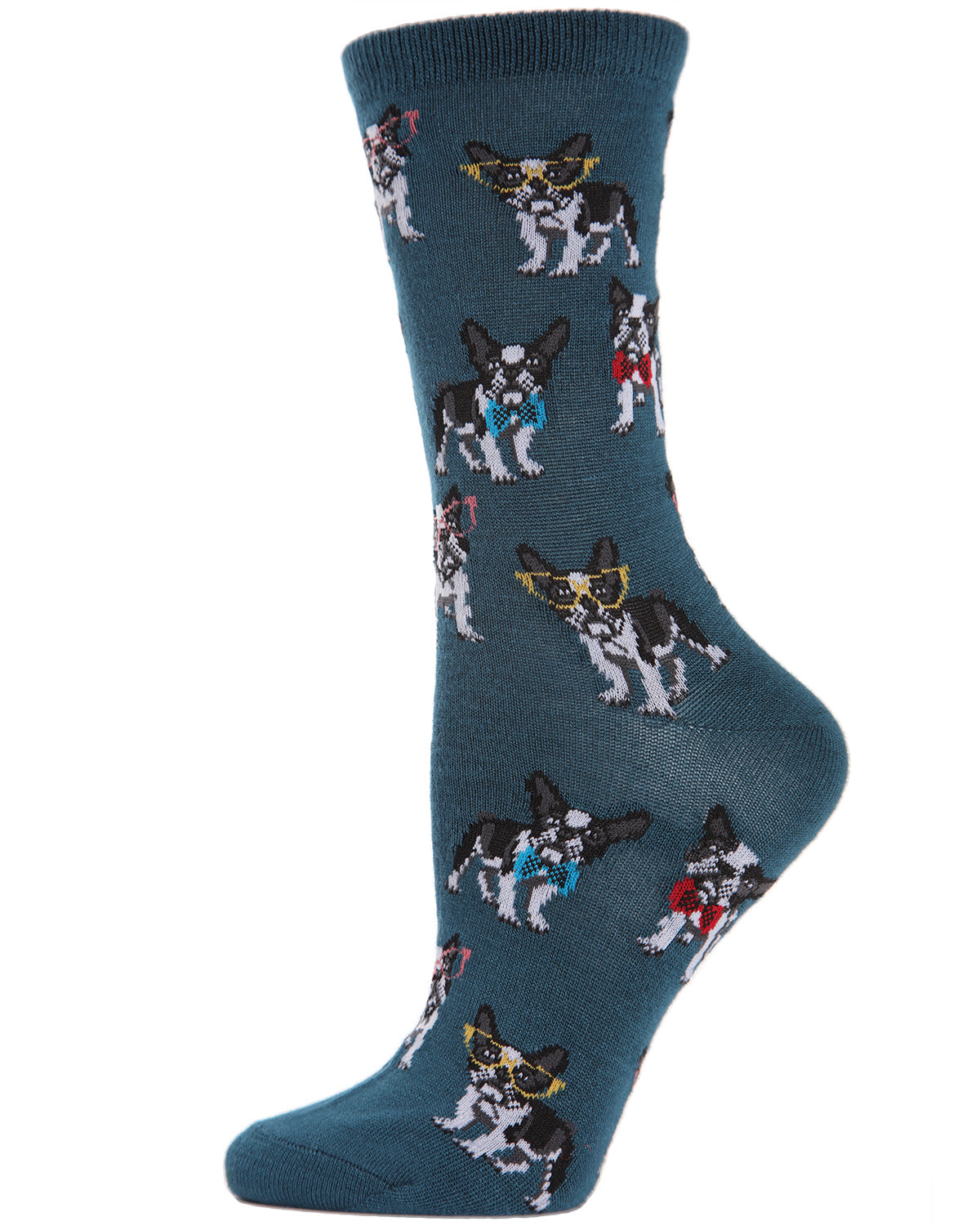 Regnsncox | French Bulldog Bowtie Bamboo Blend Crew Socks