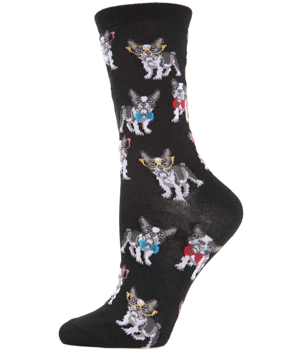 Regnsncox | French Bulldog Bowtie Bamboo Blend Crew Socks