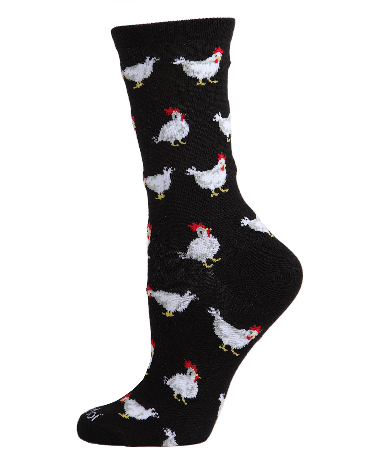 Regnsncox | Chicken Pattern Bamboo Crew Socks for Everyday Comfort